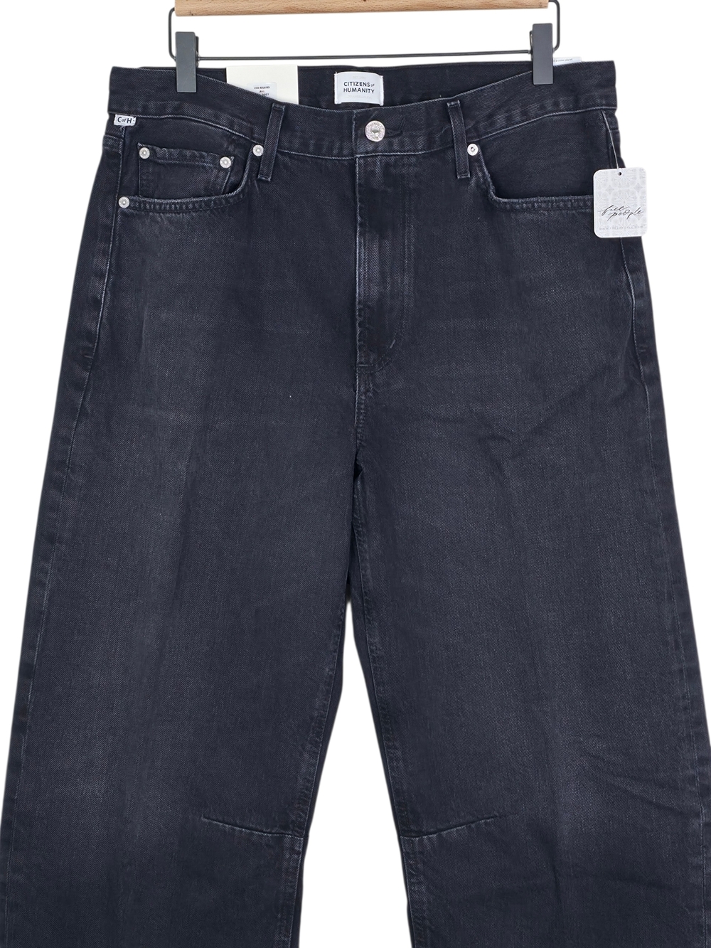 Citizens of Humanity Miro Jean Domino Black Relaxed Barrel Leg Denim NWT Size 30 - Picture 6 of 10